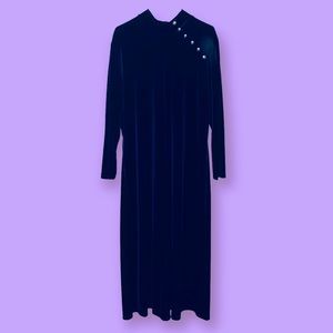 Dark Purple Velvet Dress